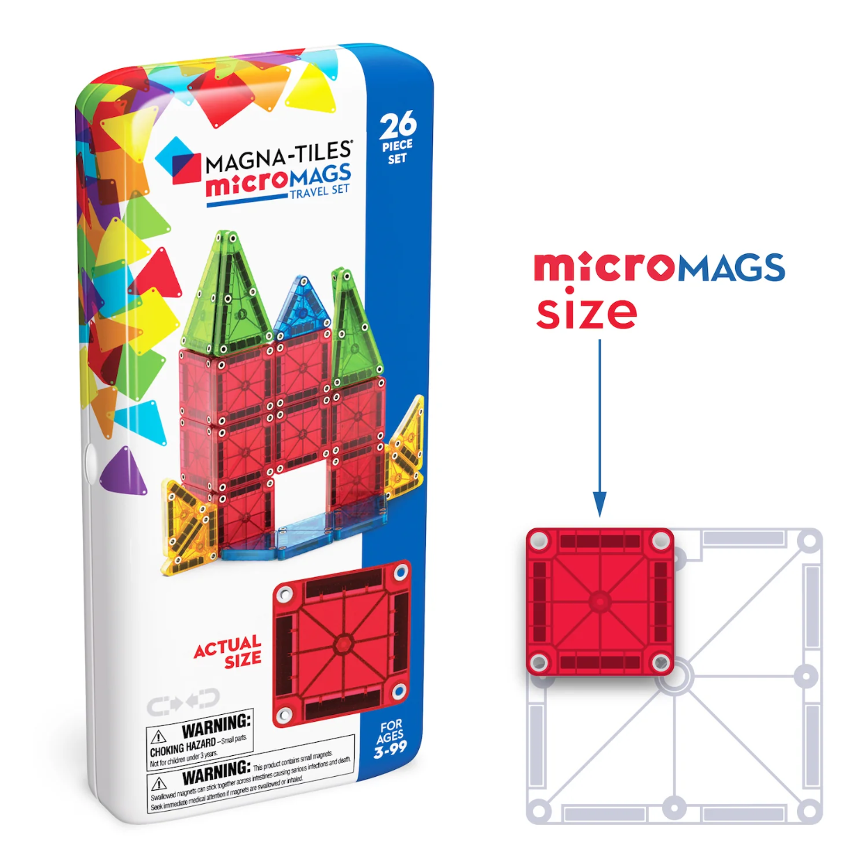 Magna Tiles microMAGS Travel Set - 26 Piece Set