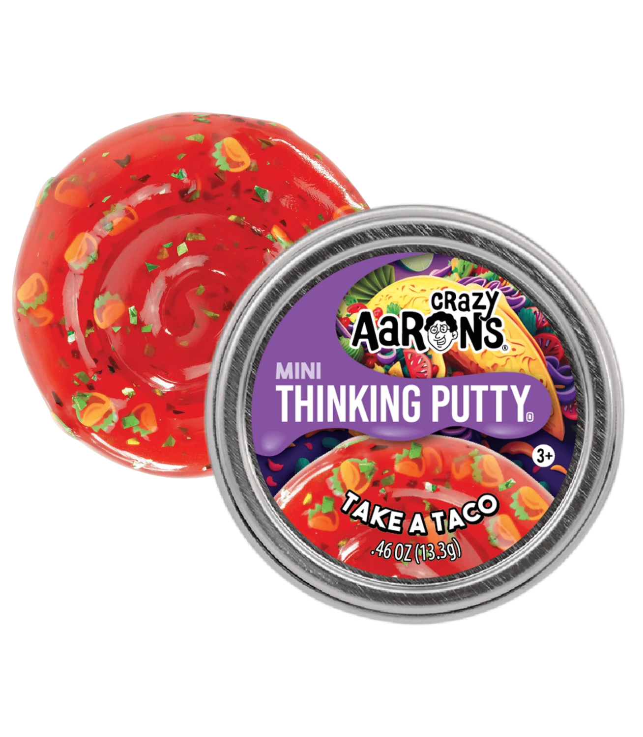 Crazy Aaron's Thinking Putty 2" Mini Star - Take A Taco