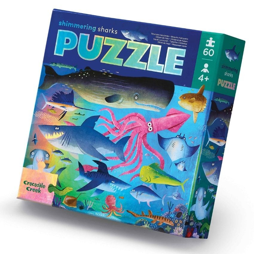 Foil Puzzle 60PC - Shimmering Sharks