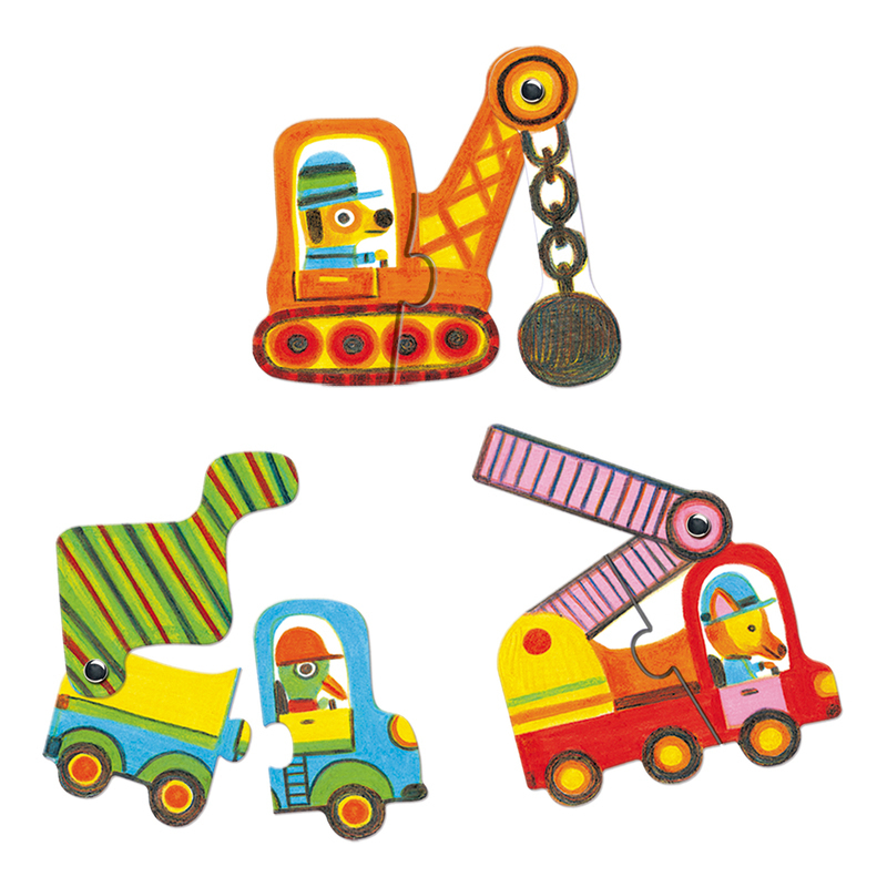 Duo Puzzle Vehicles 12 PC