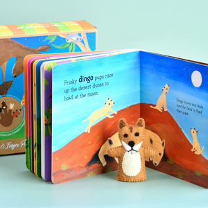 Tara Treasures - Australia Baby Animals Finger Puppets & Book Set