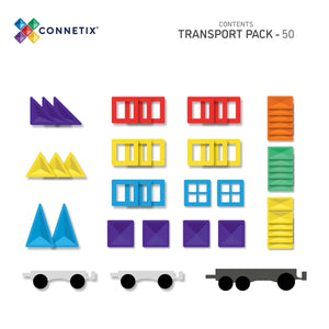 Connetix Rainbow Transport 50 Piece Pack