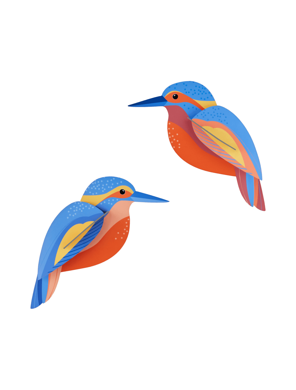 Studio Roof - Wall Art Garden Birds Kingfishers