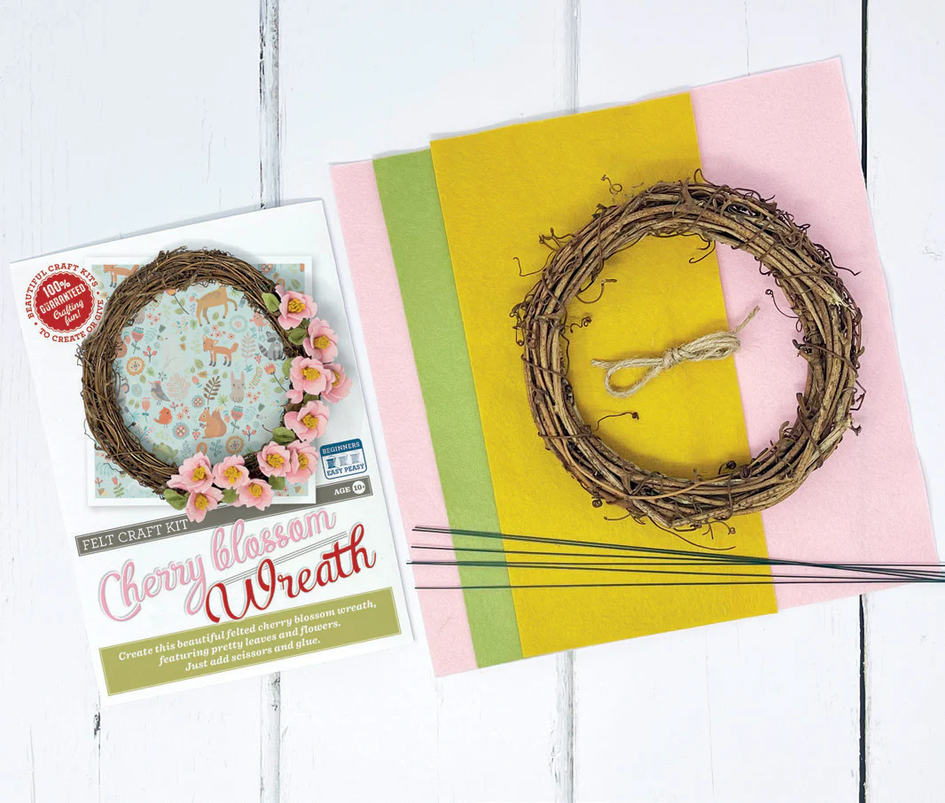 Felt Craft Kit - Cherry Blossom Wreath